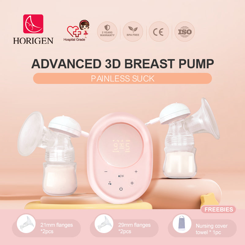 Horigen 2242A LCD Design 3 Modes 9 Vacuum Levels 5 Speed Types Dual Electric Breast Pump